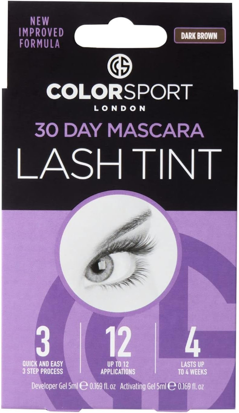 Colorsport 30 Day Mascara Lash Tint  Black Eyelash Tint Kit for Darker, Fuller Lashes | Waterproof, Smudge-Proof, Long-Lasting | Easy At-Home Lash Dye Kit | Up to 12 Applications Colorsport 30 Day Mascara Lash Tint  Black Eyelash Tint Kit for Darker, Fuller Lashes | Waterproof, Smudge-Proof, Long-Lasting | Easy At-Home Lash Dye Kit | Up to 12 Applications