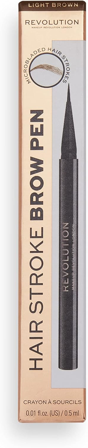Revolution Beauty London, Hair Stroke, Brow Pen, Dark Brown, 0.5ml