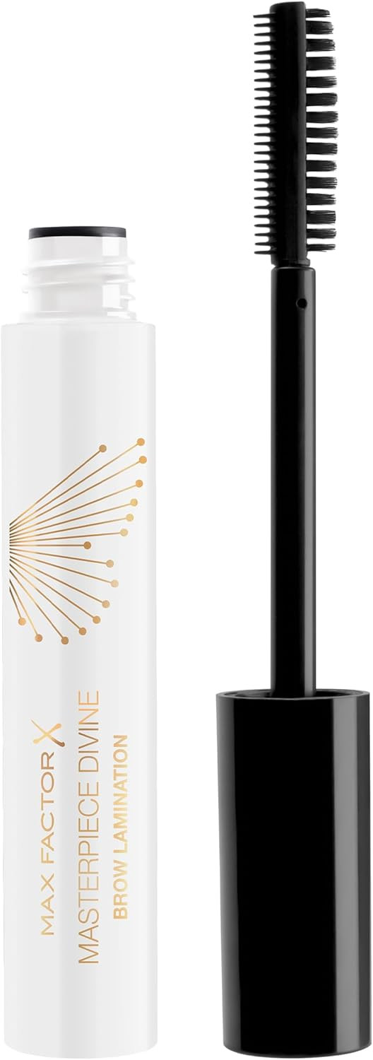 Max Factor Masterpiece Divine Brow Lamination Gel 004 Dark, 2-Sided Applicator, Salon-Like Lamination, Combs & Lifts, Non-Crunchy But Strong Hold, Eye Lift Effect, Ultimate Precision