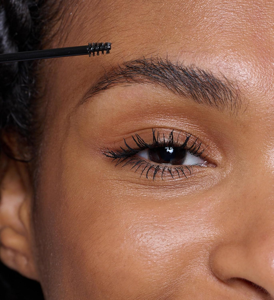 Mii Cosmetics Brow by Mii Sculpting Brow Builder Tint, Creamy Eyebrow Mascara with Fibres, Highly Pigmented for Fuller-Looking Eyebrows, Smudge-Proof & Long-Lasting, Warm Black, Remarkably Darker