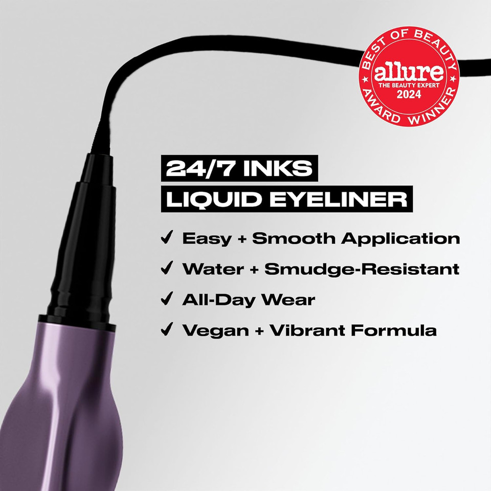 Urban Decay 24/7 Ink Eyeliner Pen, Water and Smudge Resistant, Long Lasting, Vegan, Brush tip