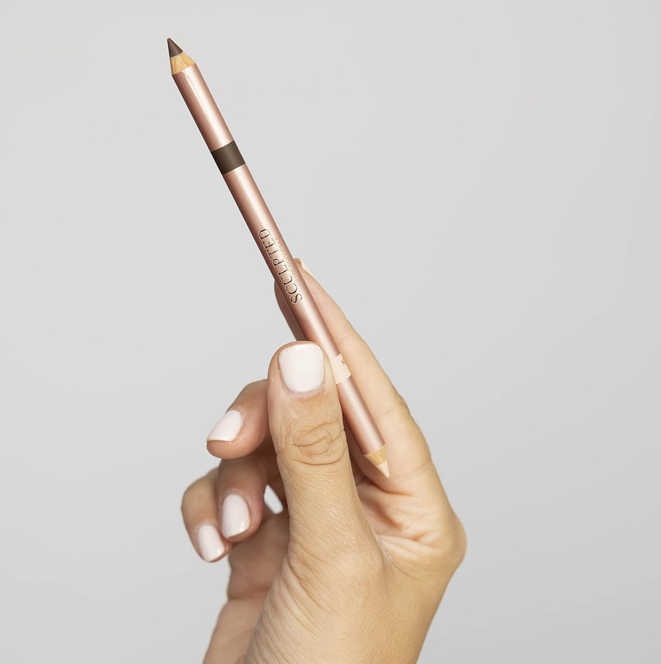 Brighten & Define Kohl Eyeliner Pencil Duo from Sculpted by Aimee (Black/Nude) - Travel-Friendly Vegan 2-in-1 Nude Double-Ended Eyeliner Pencil Combination