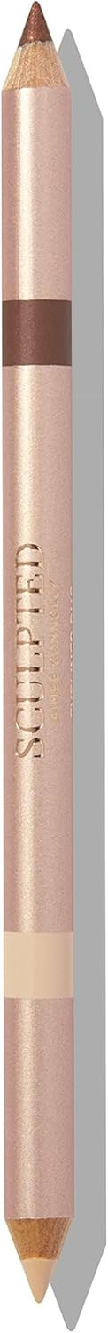 Brighten & Define Kohl Eyeliner Pencil Duo from Sculpted by Aimee (Rust/Nude) - Travel-Friendly Vegan 2-in-1 Nude Double-Ended Eyeliner Pencil Combination