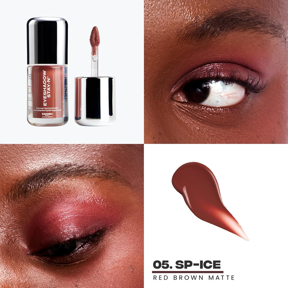 Sacheu Liquid Eyeshadow STAY-N Longwear Eye Makeup  Buildable Highly Pigmented & Blendable Eye Shadow Cream in Matte & Shimmer Finishes, Shu-ggah Sacheu Liquid Eyeshadow STAY-N Longwear Eye Makeup  Buildable Highly Pigmented & Blendable Eye Shadow Cream in Matte & Shimmer Finishes, Shu-ggah