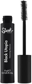 Sleek MakeUP Black Utopia Volumising Mascara, Instand Volume High Impact Mascara, Black, 9ml (Pack of 2)