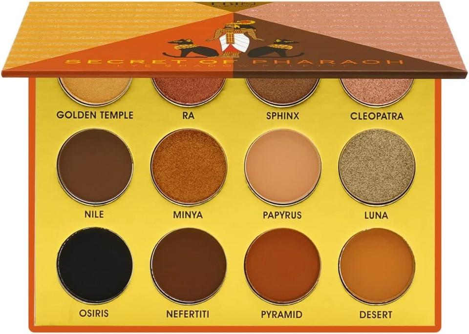 EBIN NEW YORK Golden Empire - Secret of Pharaoh Eyeshadow Palette, Highly Pigmented and Blendable, Cruelty-Free, Long-Lasting Matte & Shimmer