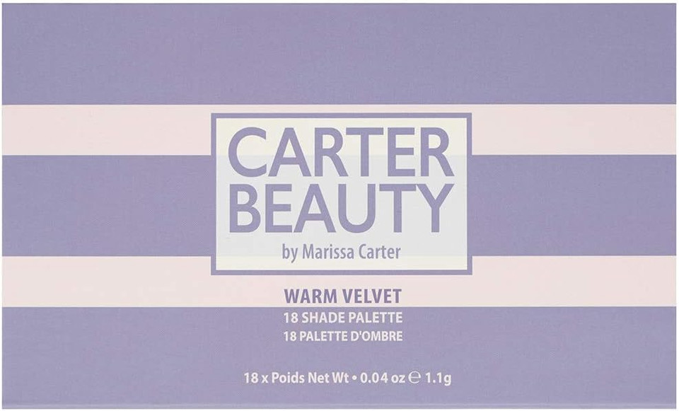 Carter Beauty 18-Shade Eyeshadow Palette, Warm Velvet