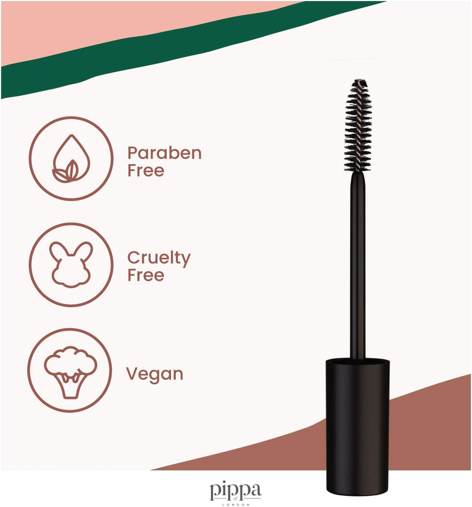 Pippa of London Nightfall Mascara Black 508 - Clump Free Lengthening and Volume Mascara