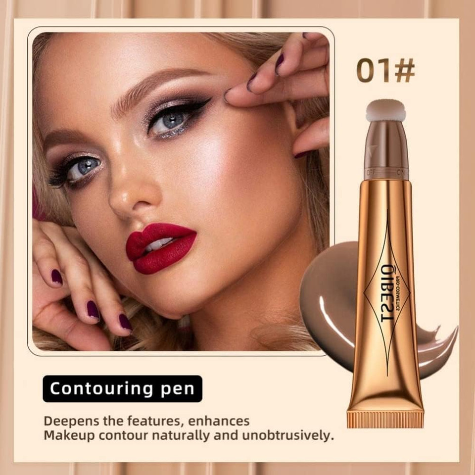 Contour Beauty Wand, Liquid Face Concealer Contouring with Cushion Applicator, High Coverage Natural Matte Finish Highlighter Bronzer Stick Super Silky Cream Face Blush Illuminator Makeup Stick (3#) Contour Beauty Wand, Liquid Face Concealer Contouring with Cushion Applicator, High Coverage Natural Matte Finish Highlighter Bronzer Stick Super Silky Cream Face Blush Illuminator Makeup Stick (3#)