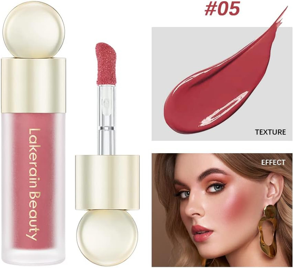 Beauty Searcher Liquid Blushes, Feel Liquid Blush for Cheeks Natural-Looking Superdewy Liquid Blusher Makeup Long-Lasting Cream Liquid Blush Cosmetics (05) 1 g (Pack of 1)