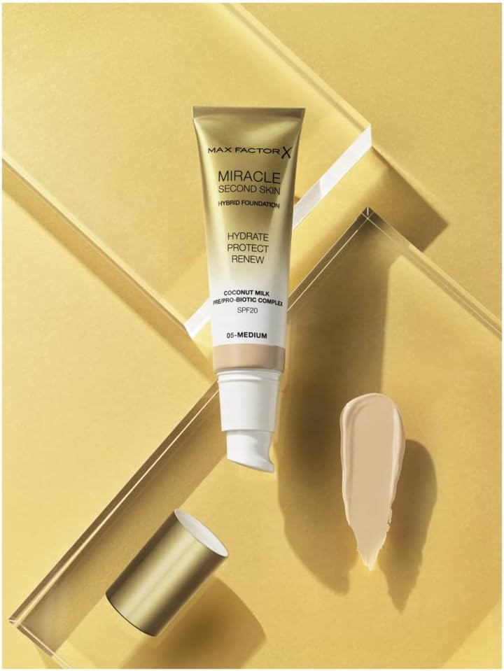 Max Factor Miracle Second Skin Hydrating Foundation, Neutral Deep - 30 ml