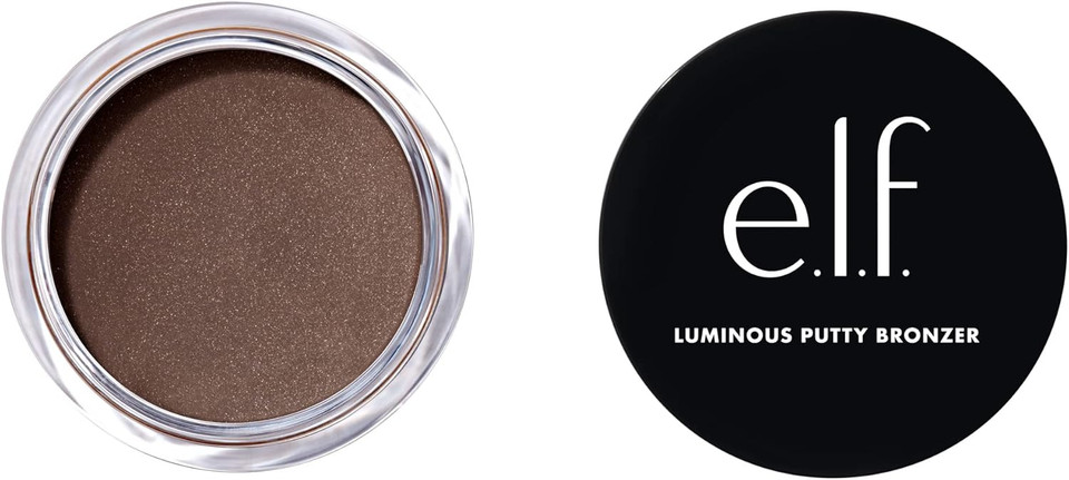 E.L.F. Luminous Putty Bronzer, Lightweight Putty-To-Powder Bronzer For A Radiant, Glowing Finish, Highly Pigmented, Vegan & Cruelty-Free, Island Hopping