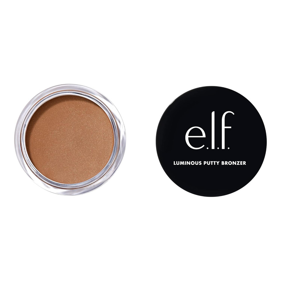 E.L.F. Luminous Putty Bronzer, Lightweight Putty-To-Powder Bronzer For A Radiant, Glowing Finish, Highly Pigmented, Vegan & Cruelty-Free, Island Hopping