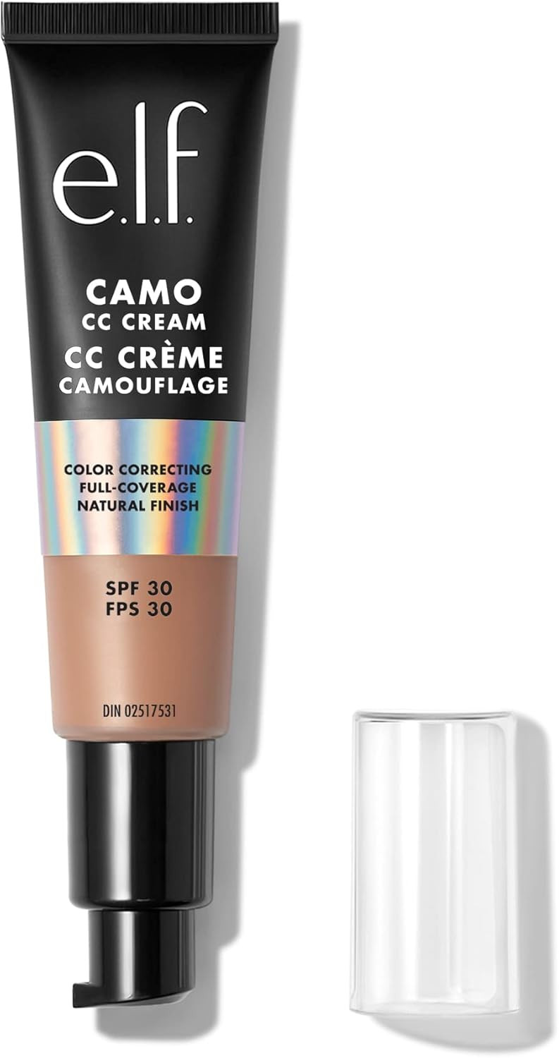e.l.f. Camo CC Cream, Colour Correcting Medium-To-Full Coverage Foundation with SPF 30, Rich 610 N, 1.05 Oz (30g)
