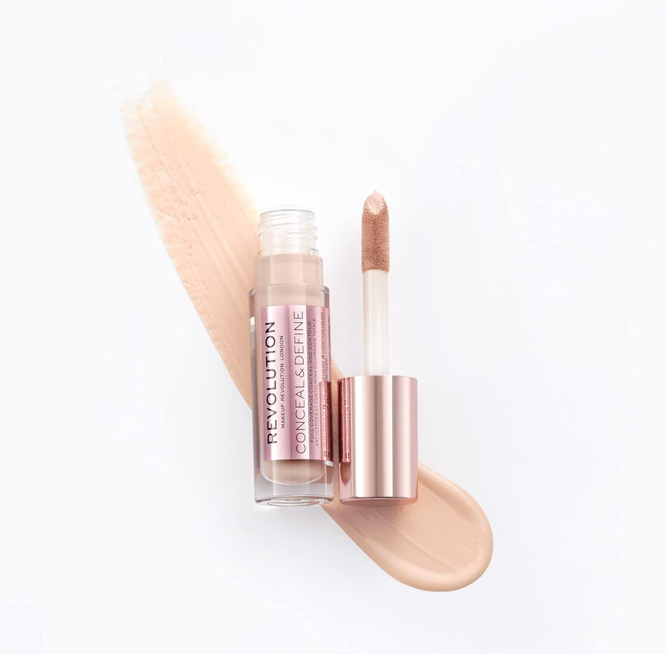 Revolution Conceal & Define Concealer, Lightweight, Long-Lasting, Full Coverage Face Makeup, C0.5, 4g