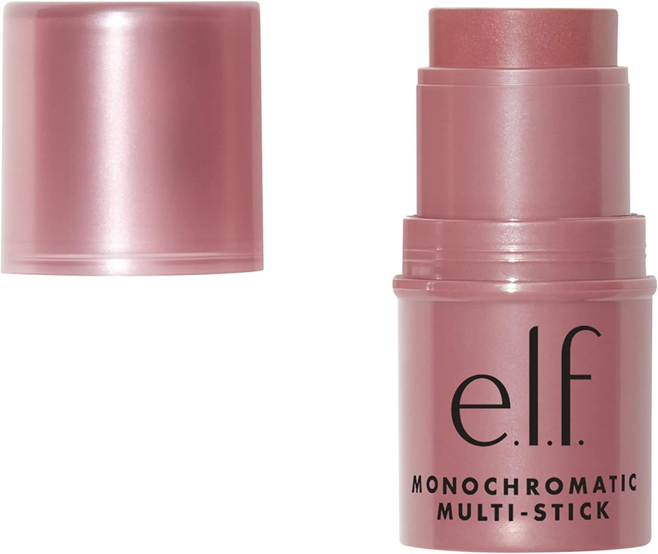 e.l.f. Monochromatic Multi Stick, Creamy, Lightweight, Versatile, Luxurious, Adds Shimmer, Easy To Use On The Go, Blends Effortlessly, Dazzling Peony 4.4g, 81346