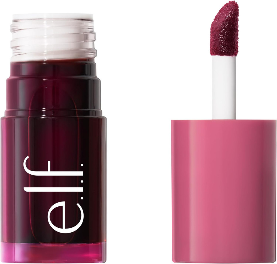 e.l.f. Sheer For It Blush Tint, Multi-Use, Long-Lasting Lip & Cheek Make-up, Creates a Natural Flush Finish, Vegan & Cruelty-Free, Plums Up