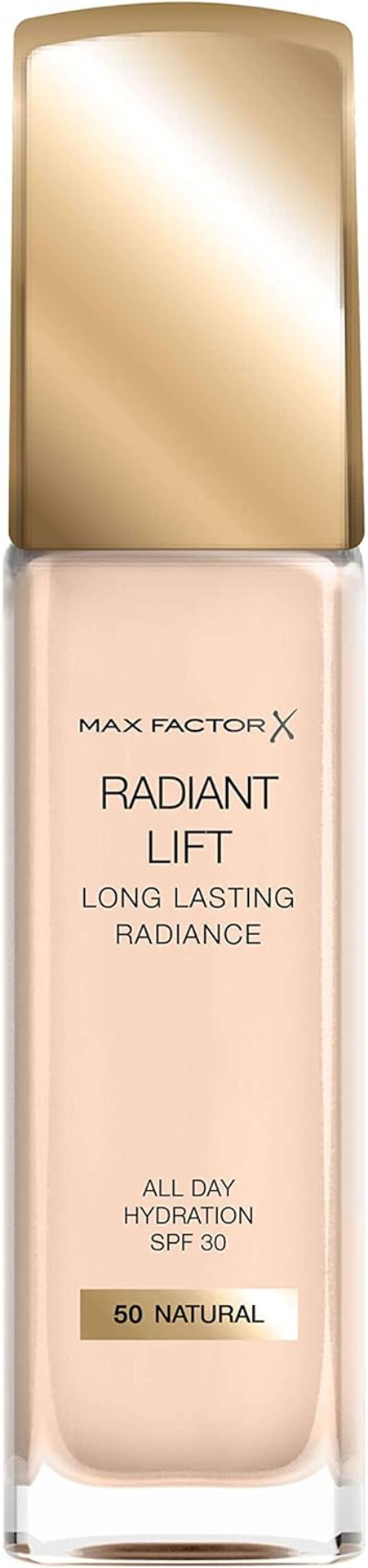 Max Factor Radiant Lift Liquid Pump Medium To Full Coverage Radiant Finish Foundation With Spf30 And Hyaluronic Acid, 100 Soft Sable, Dark Skin Tone, 30Ml Max Factor Radiant Lift Liquid Pump Medium To Full Coverage Radiant Finish Foundation With Spf30 And Hyaluronic Acid, 100 Soft Sable, Dark Skin Tone, 30Ml