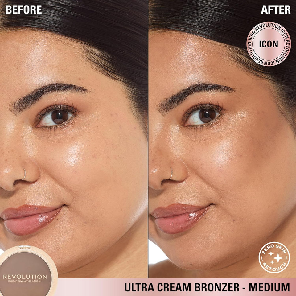 Makeup Revolution, Ultra, Creme-Bronzer, Mittel, 6.7g