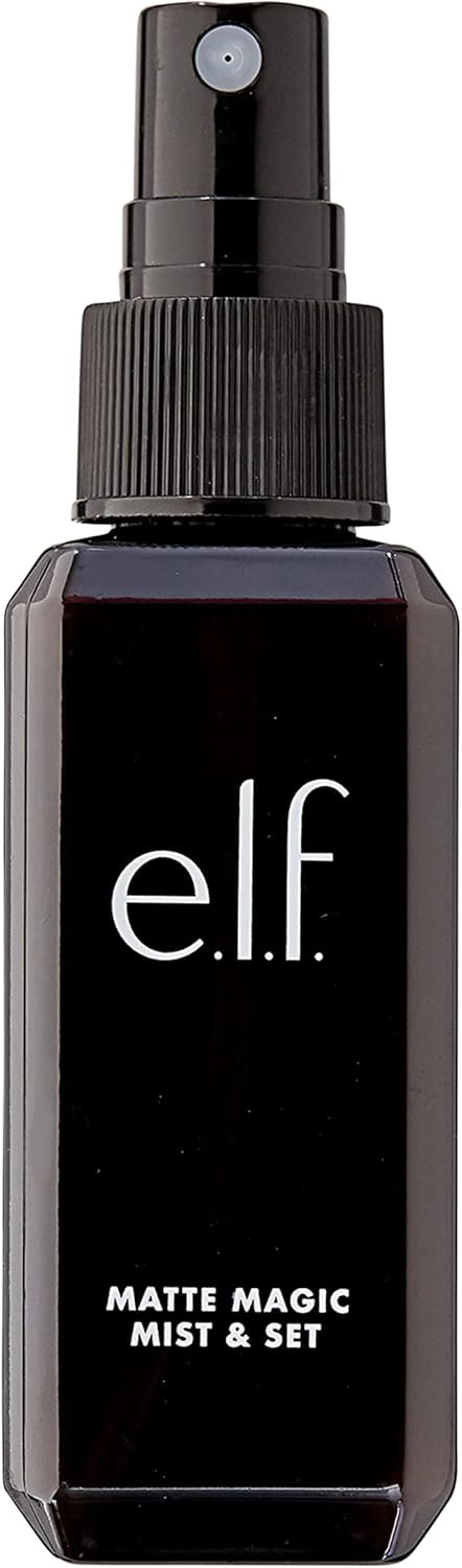 e.l.f. Matte Magic Mist & Set Spray, Refreshing, hydrating, Sets Makeup with a Matte Finish, Infused with Vitamins B, E, and Arctium Majus Root 60ml