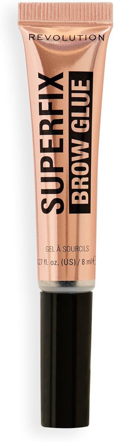 Revolution Superfix Brow Glue, Sets & Holds Eyebrows, Nourishing Formula with Vtamin E & Castor Oil, Vegan & Cruelty-Free, 8ml