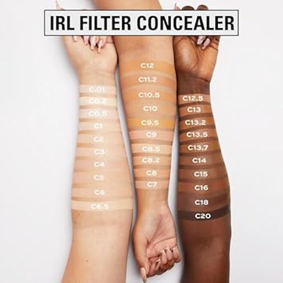Makeup Revolution IRL Filter Finish Concealer, Medium to Full Coverage, Matte Finish, C7, Medium Skin Tones, 6g