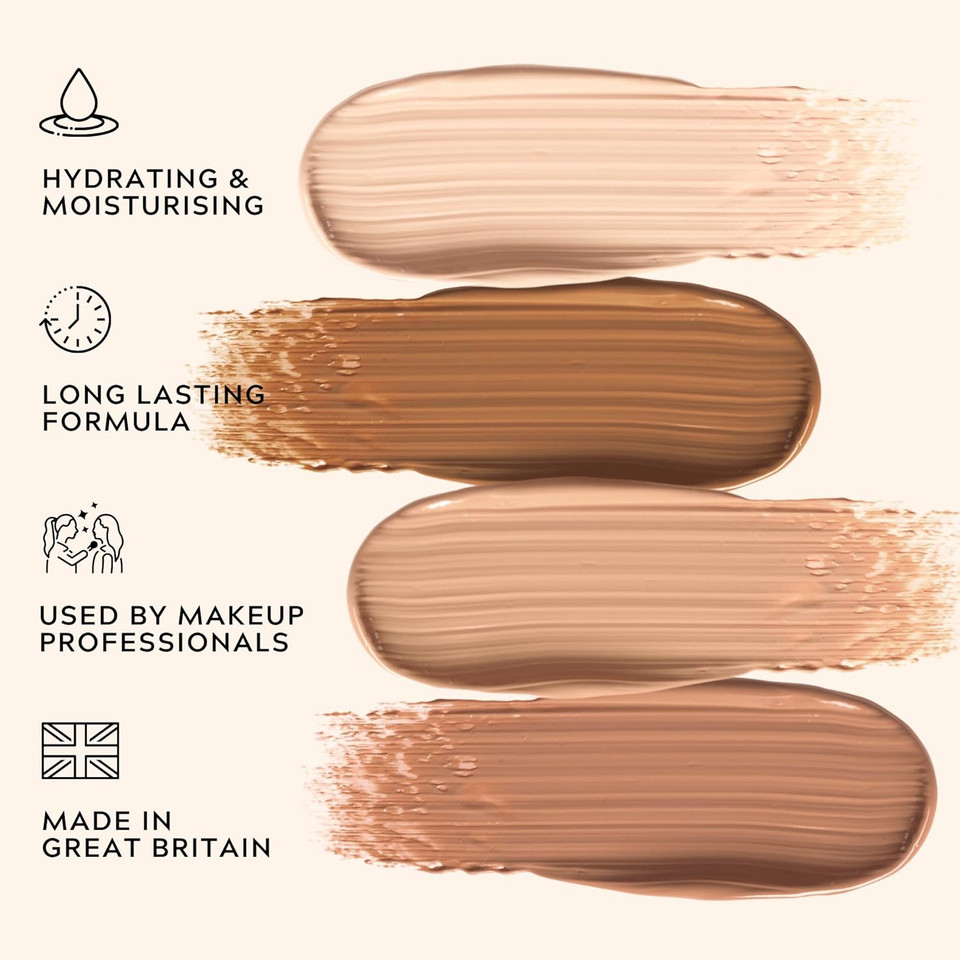 Leichner Camera Clear Tinted Foundation  Almond | 30ml | Professional Full-Coverage & Moisturising Formula