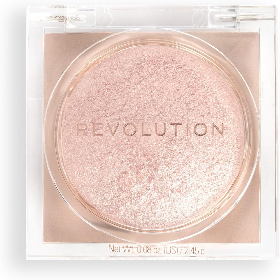 Makeup Revolution Beam Bright Highlighter, All Over Face Glow, Powder To Liquid Formula, 5 Different Shades, Diamond Glow Makeup Revolution Beam Bright Highlighter, All Over Face Glow, Powder To Liquid Formula, 5 Different Shades, Diamond Glow