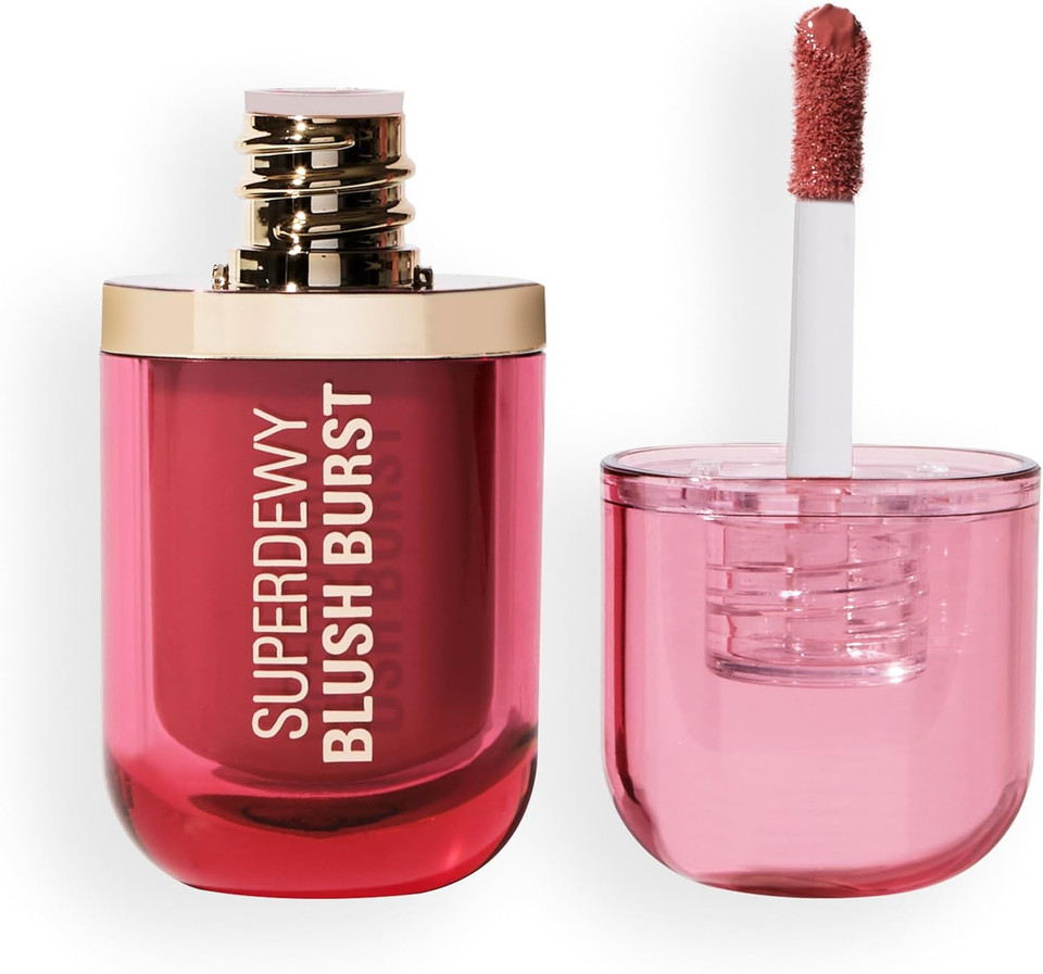 Revolution Superdewy Liquid Blush Burst, Buildable Colour for Cheek, Serum Formula with Peptides & Hyaluronic Acid, Vegan & Cruelty-Free, Rose All Day Dusty Pink, 4.2ml Revolution Superdewy Liquid Blush Burst, Buildable Colour for Cheek, Serum Formula with Peptides & Hyaluronic Acid, Vegan & Cruelty-Free, Rose All Day Dusty Pink, 4.2ml