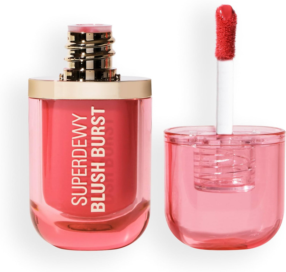 Revolution Superdewy Liquid Blush Burst, Buildable Colour for Cheek, Serum Formula with Peptides & Hyaluronic Acid, Vegan & Cruelty-Free, Strawberry Milkshake Cool Pink, 4.2ml Revolution Superdewy Liquid Blush Burst, Buildable Colour for Cheek, Serum Formula with Peptides & Hyaluronic Acid, Vegan & Cruelty-Free, Strawberry Milkshake Cool Pink, 4.2ml