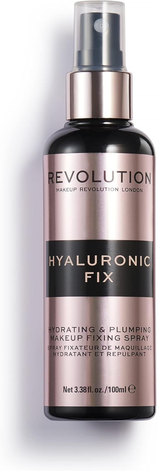Makeup Revolution Hyaluronic Acid Fixing Spray, Set Makeup All-Day, Hydrated & Healthy Skin, 100 ml