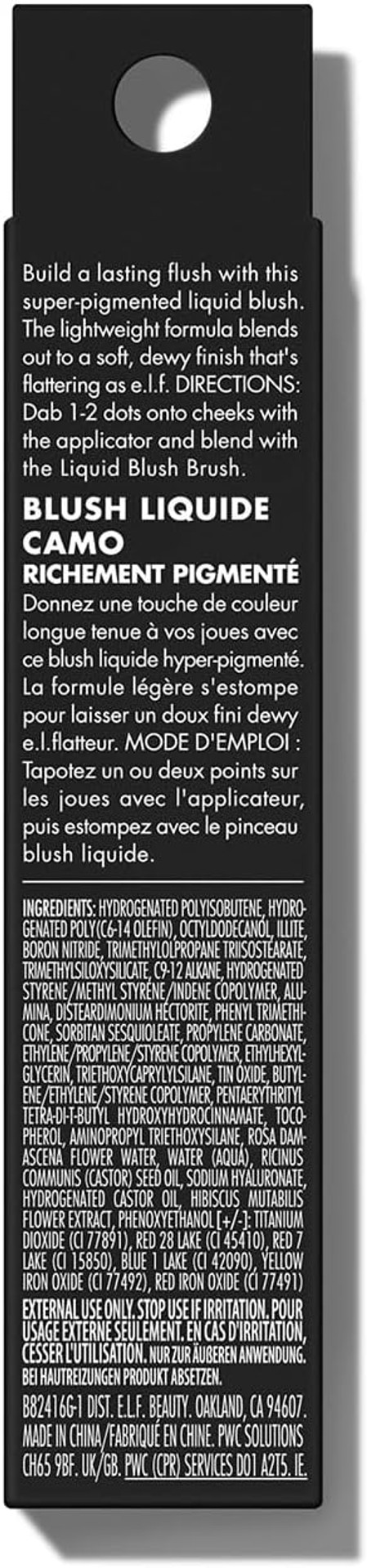 E.L.F. Camo Liquid Blush, Long-Lasting Liquid Blush For High-Pigment Color, Creates A Soft, Dewy Finish, Vegan & Cruelty-Free, Copper Etiquette