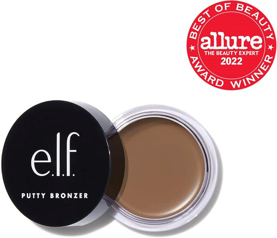E.L.F. Putty Bronzer, Creamy & Highly Pigmented Formula, Creates A Long-Lasting Bronzed Glow, Infused With Argan Oil & Vitamin E, Golden Daze, 0.35 Oz (10G)