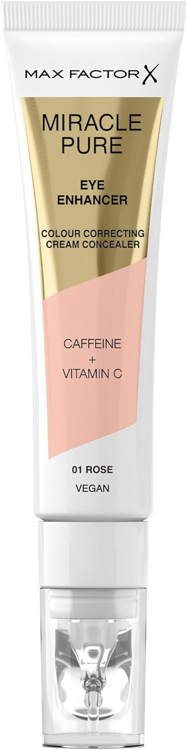 Max Factor Miracle Pure Eye Enhancer - Colour-Correcting Concealer - 01 - Rose, 10ml