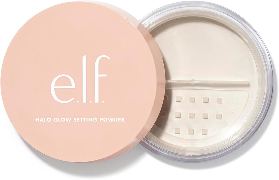 e.l.f. Halo Glow Soft Focus Setting Powder, Light & Silky Setting Powder For Creating Soft Glow Without Shine, Smooths Pores & Fine Lines, Dark