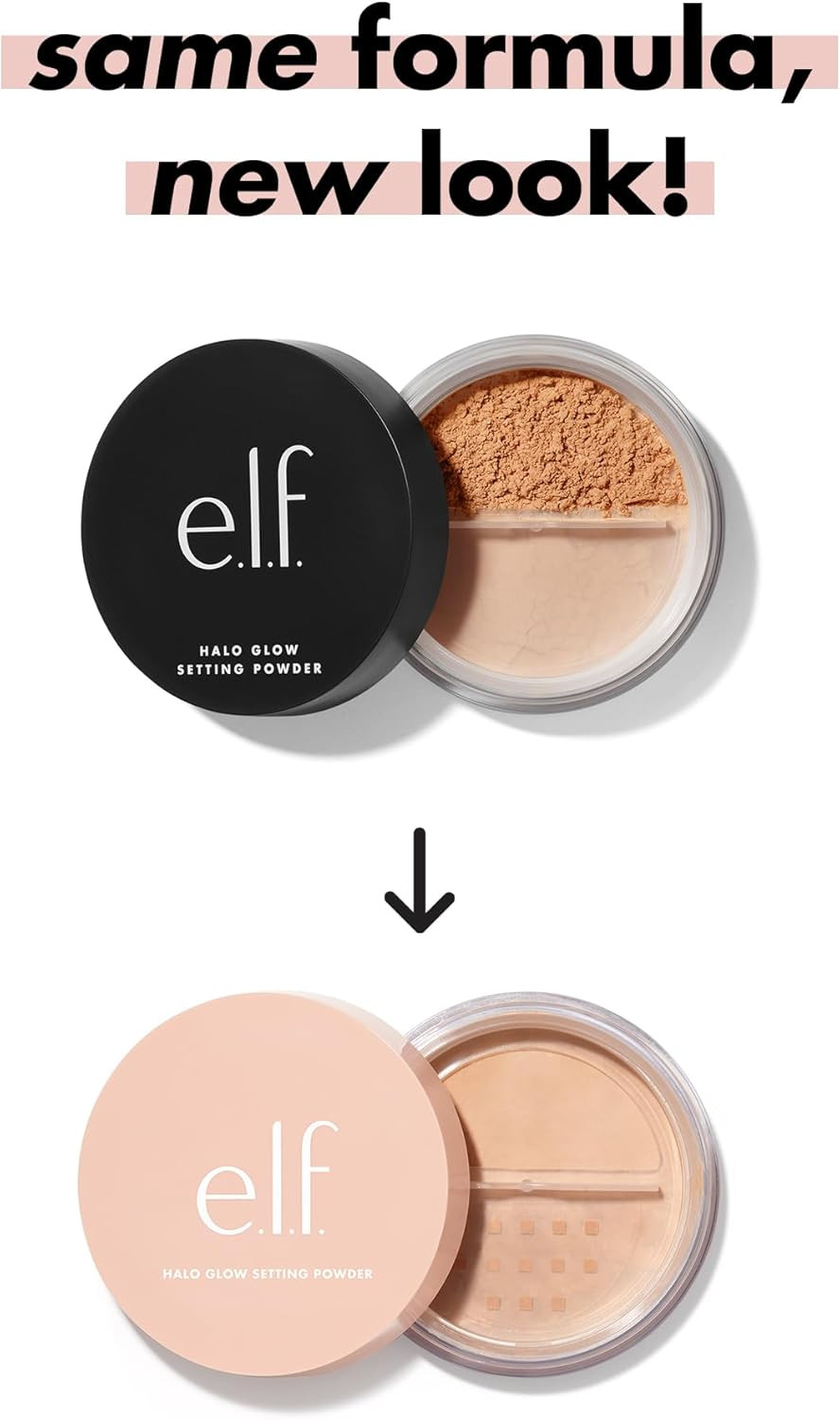 e.l.f. Halo Glow Soft Focus Setting Powder, Light & Silky Setting Powder For Creating Soft Glow Without Shine, Smooths Pores & Fine Lines, Dark