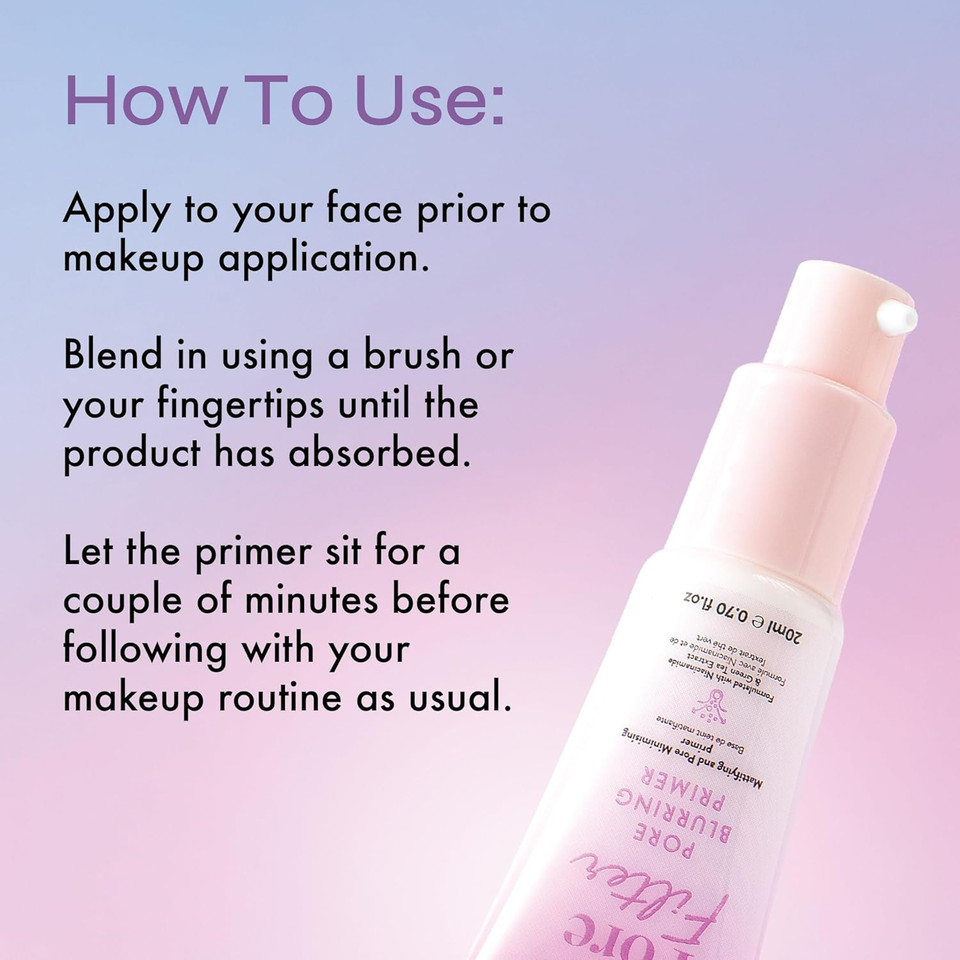 The Beauty Crop PoreFilter Pore Blurring Primer - Soft-Focus, Oil Control, Shine-Free Pore Minimising - For Oily Skin - Vegan Friendly - 20 ml