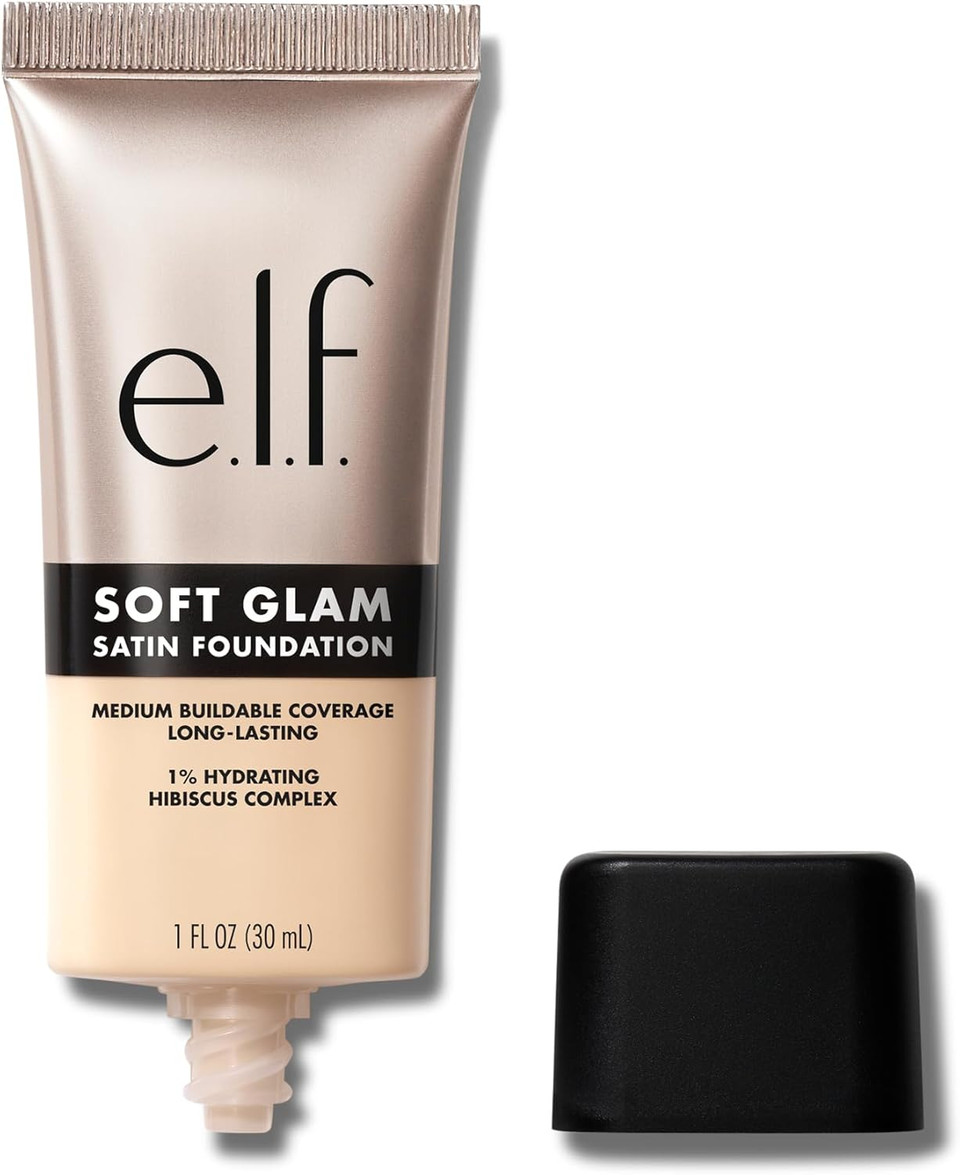 E.L.F. Soft Glam Foundation, Medium Coverage, Long-Lasting & Buildable Foundation For A Smooth, Satin Finish, Vegan & Cruelty-Free, 20 Light Cool