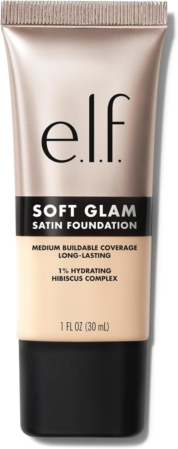 E.L.F. Soft Glam Foundation, Medium Coverage, Long-Lasting & Buildable Foundation For A Smooth, Satin Finish, Vegan & Cruelty-Free, 20 Light Cool