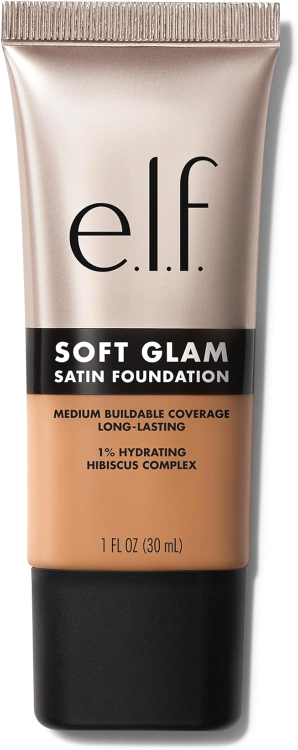 E.L.F. Soft Glam Foundation, Medium Coverage, Long-Lasting & Buildable Foundation For A Smooth, Satin Finish, Vegan & Cruelty-Free, 44 Tan Cool