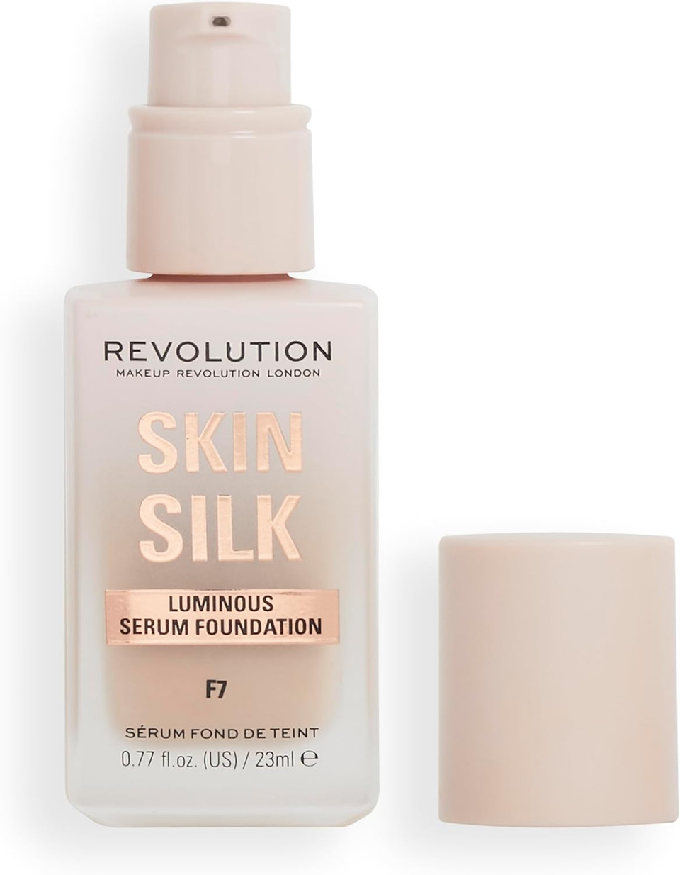 Makeup Revolution, Skin Silk Serum Foundation, Light to Medium Coverage, Contains Hyaluronic Acid, F12, 23ml