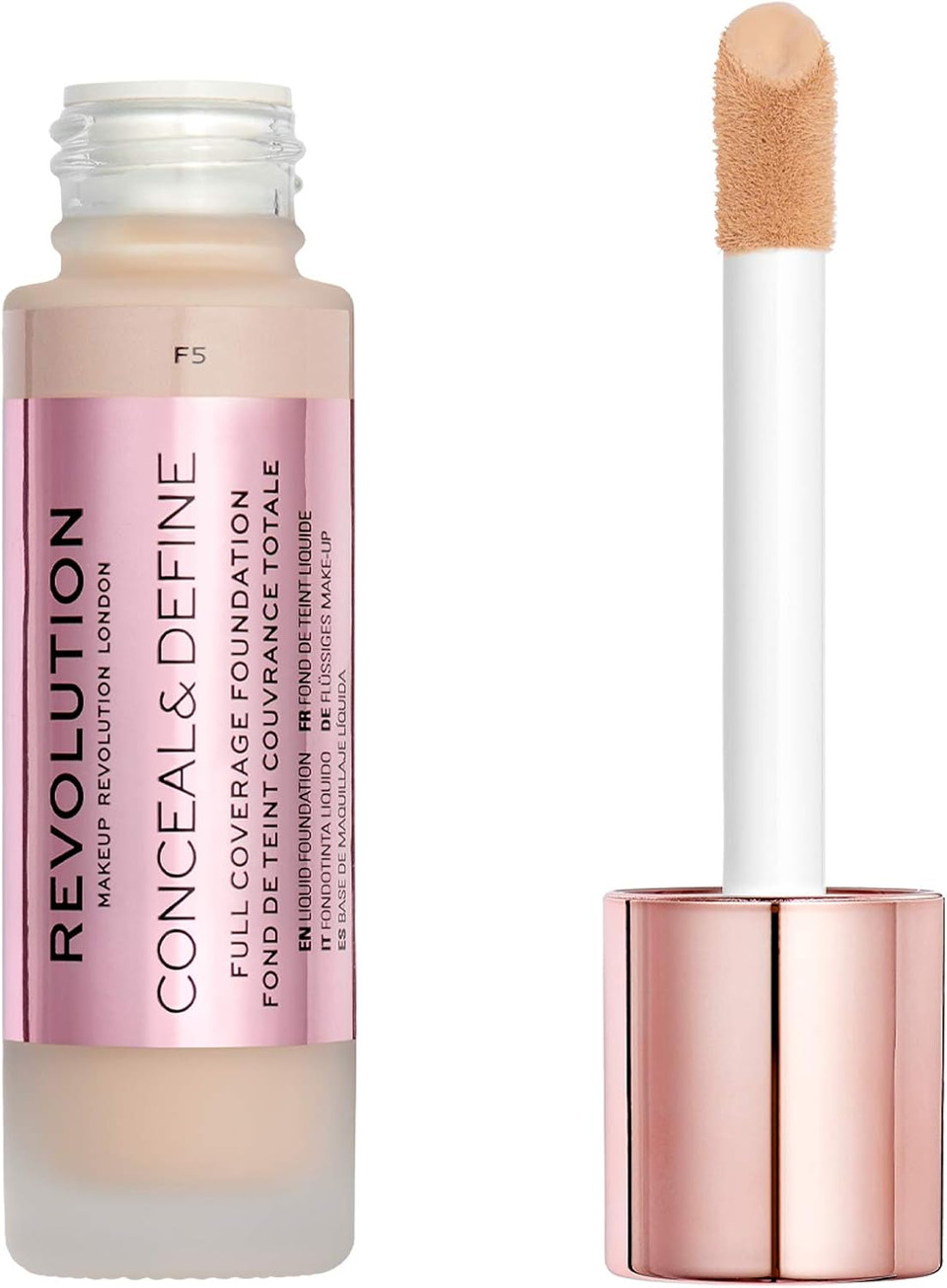 Revolution Beauty London, Conceal and Define, Foundation, F2, 23ml