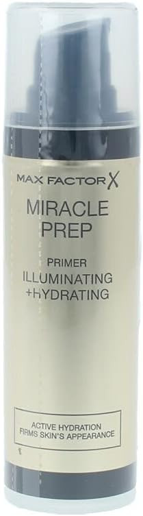 Max Factor Miracle Prep Illuminating & Hydrating Primer, Nourishing Formula with Niacinamide and Vitamin E, 30 ml