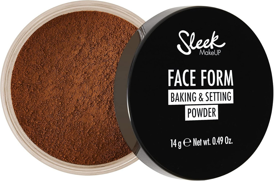 Sleek MakeUP Face Form Baking & Setting Powder, Loose Setting Powder to Lock in Your MakeUP, Lightweight Formula, Deep 14g