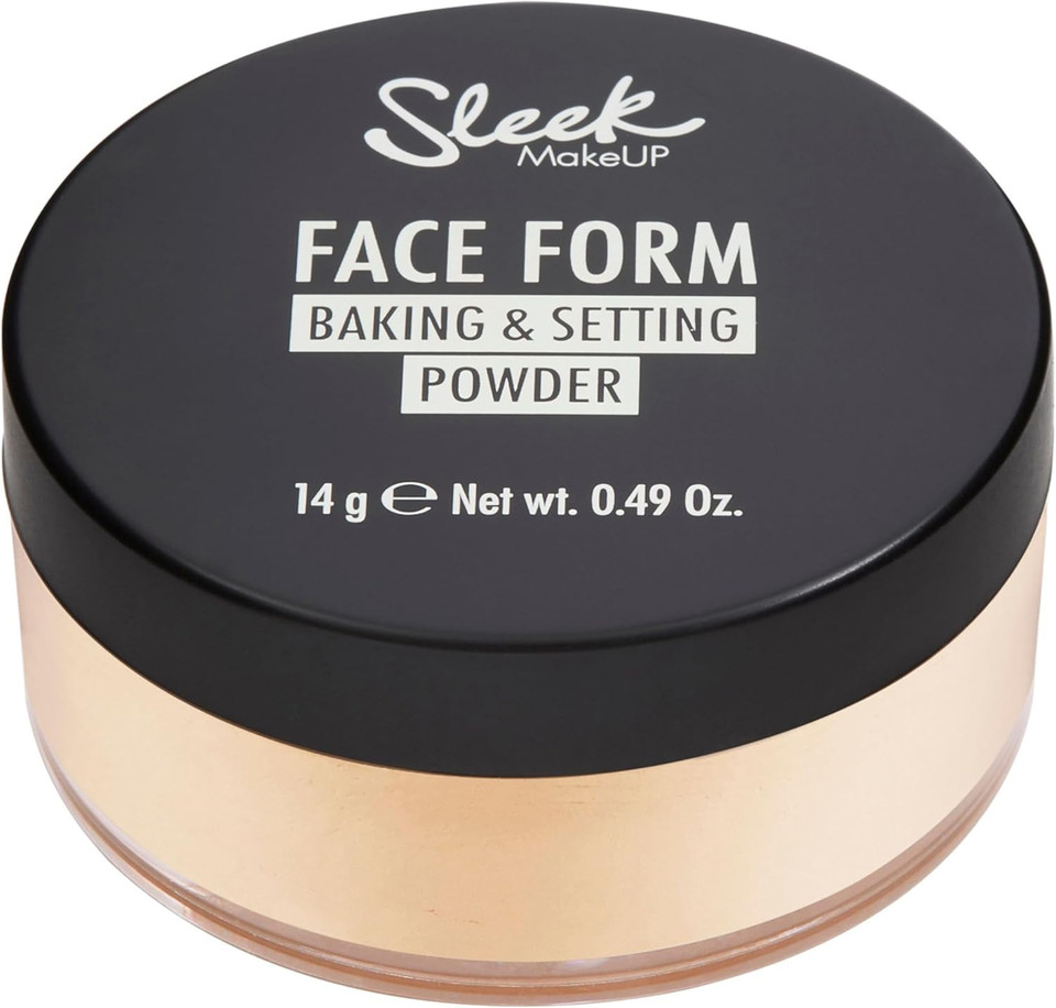 Sleek MakeUP Face Form Baking & Setting Powder, Loose Setting Powder to Lock in Your MakeUP, Lightweight Formula, Medium, 14g