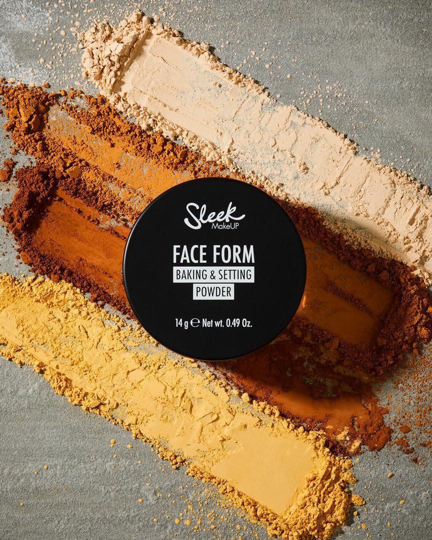 Sleek MakeUP Face Form Baking & Setting Powder, Loose Setting Powder to Lock in Your MakeUP, Lightweight Formula, Medium, 14g