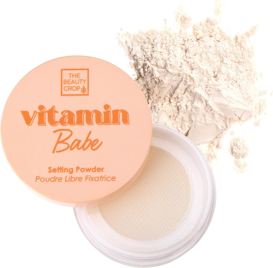 The Beauty Crop Vitamin Babe Setting Powder - Talc-Free Loose Powder for Flawless Finish - Medium Shade - 0.35 oz