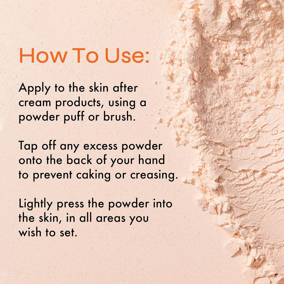 The Beauty Crop Vitamin Babe Setting Powder - Talc-Free Loose Powder for Flawless Finish - Medium Shade - 0.35 oz