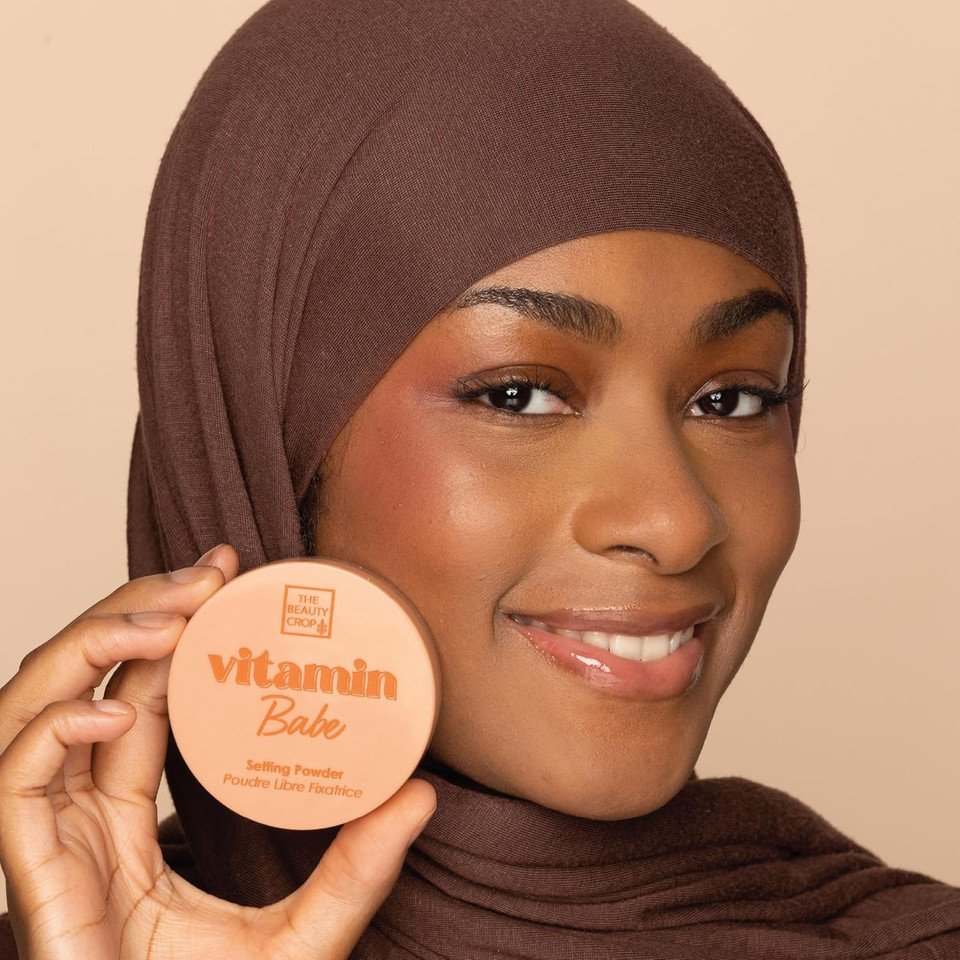 The Beauty Crop Vitamin Babe Setting Powder - Talc-Free Loose Powder for Flawless Finish - Rich Shade - 0.35 oz