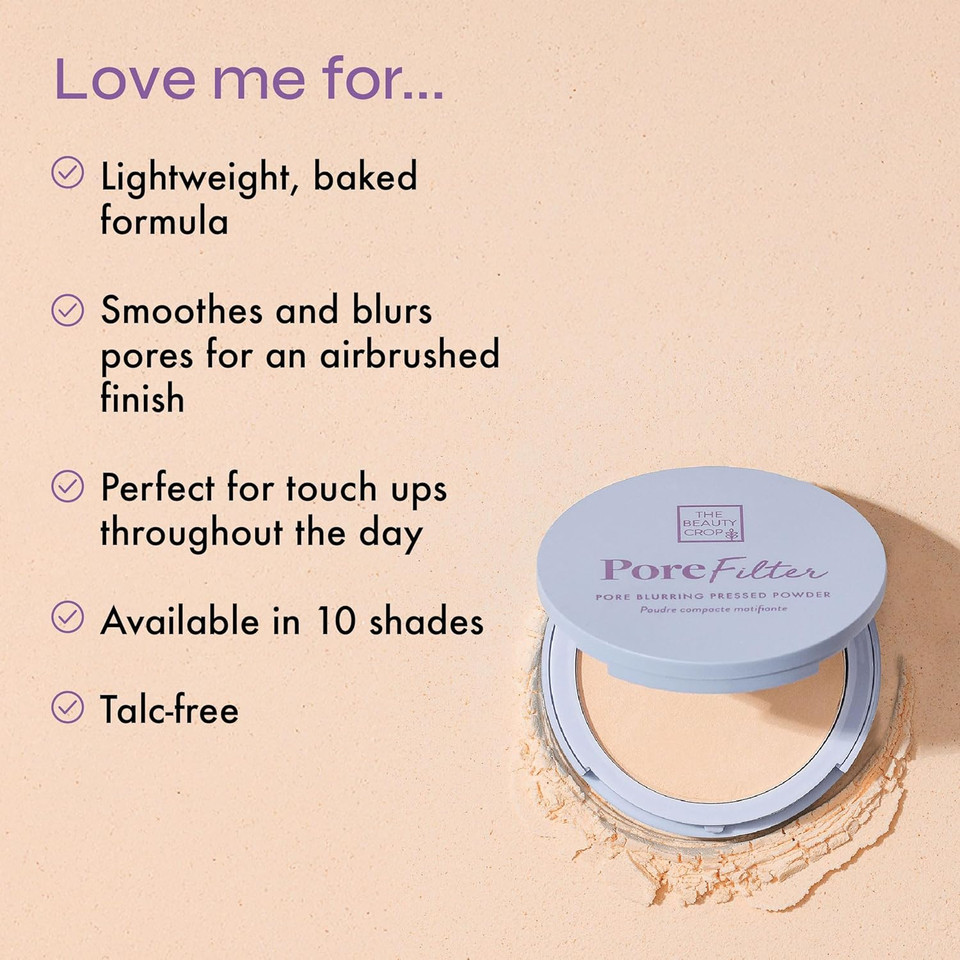 The Beauty Crop PoreFilter Pressed Powder - Blurs Pores & Controls Shine - Translucent Shade - 0.34 oz The Beauty Crop PoreFilter Pressed Powder - Blurs Pores & Controls Shine - Translucent Shade - 0.34 oz